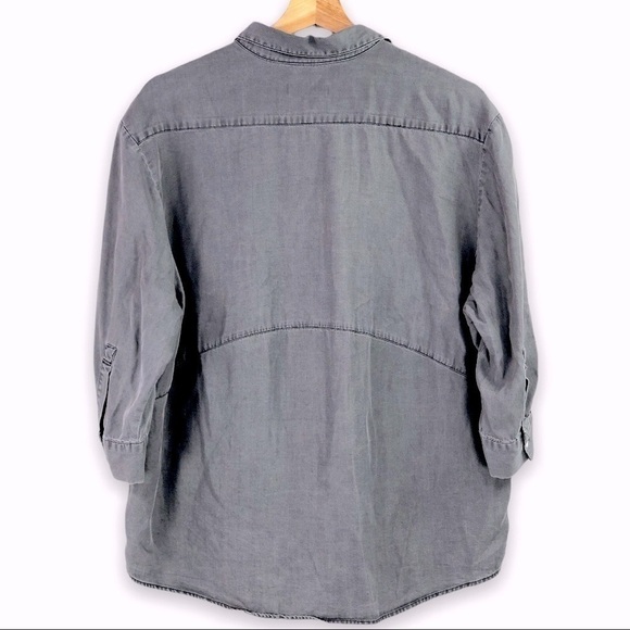 ZARA Woman Premium Denim Collection - Grey Oversized Long Sleeve - Small - Picture 2 of 8